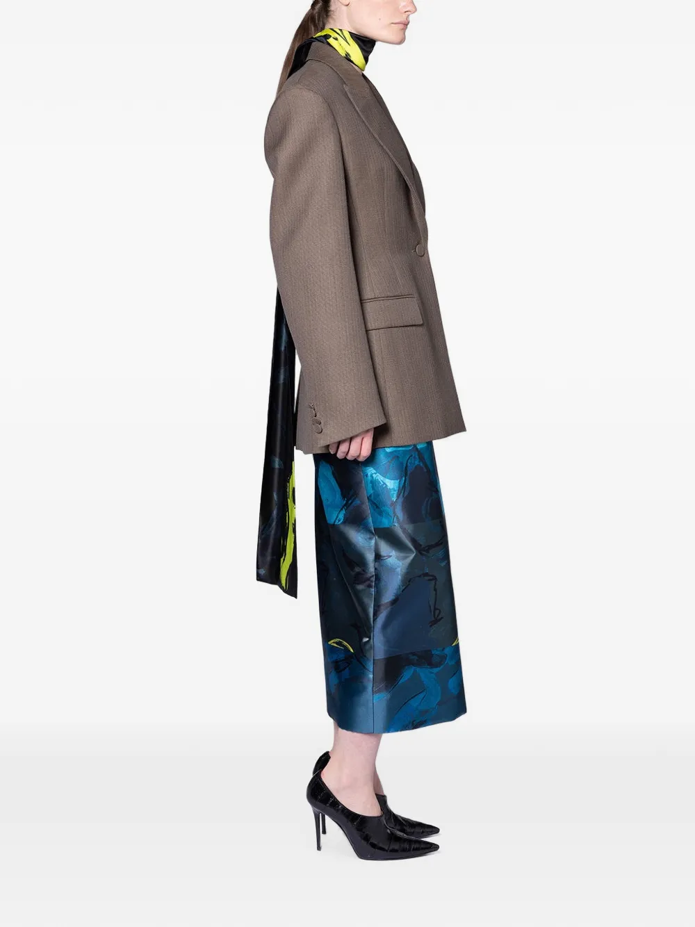 Roksanda Irma Abstract-print Midi Skirt in Blue, view 4
