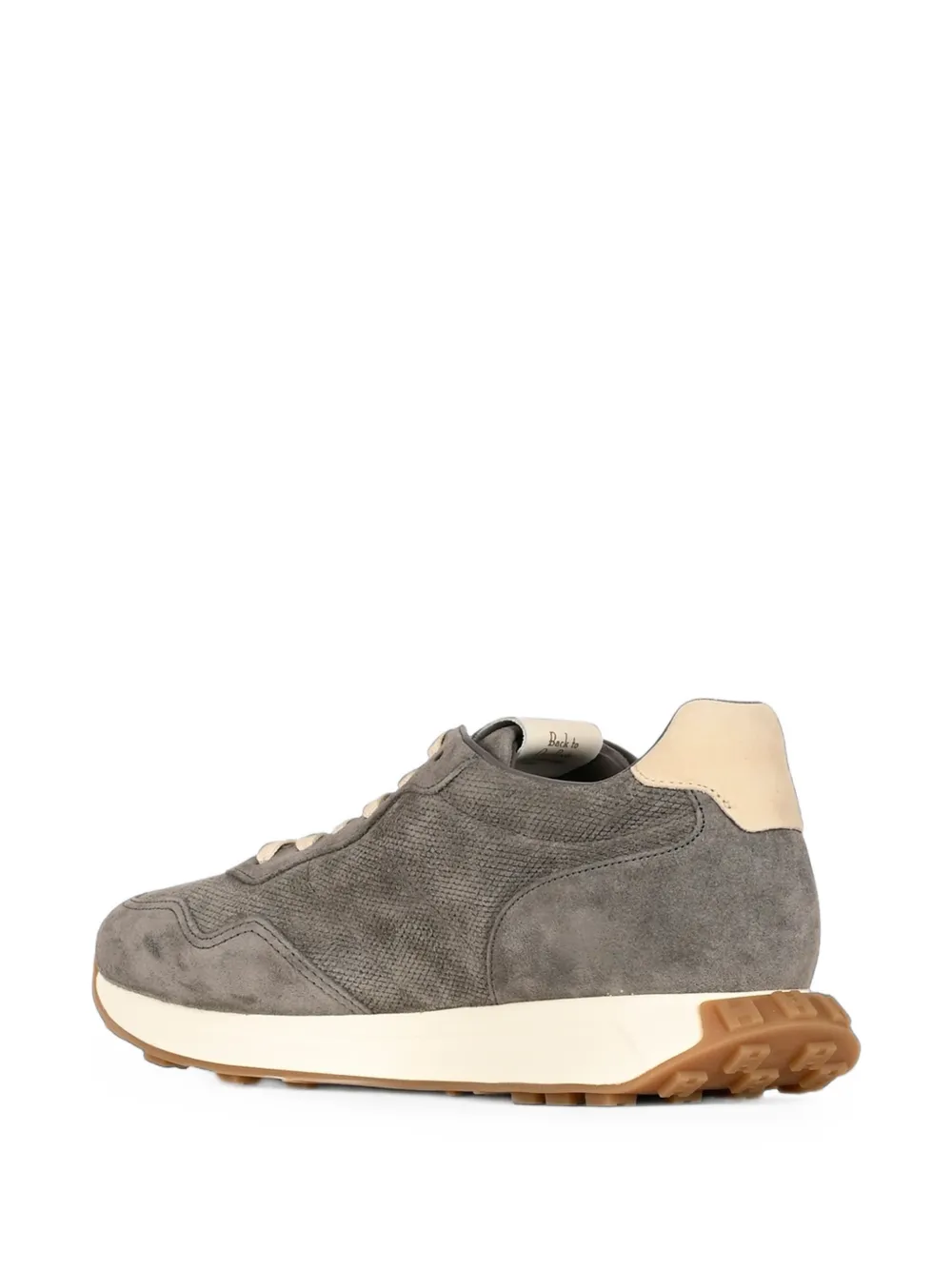 Hogan logo-patch panelled sneakers Grijs