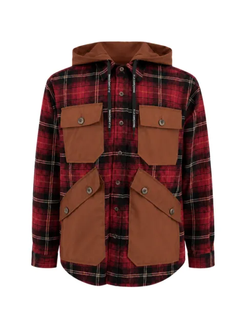 À La Garçonne Camisa xadrez com capuz