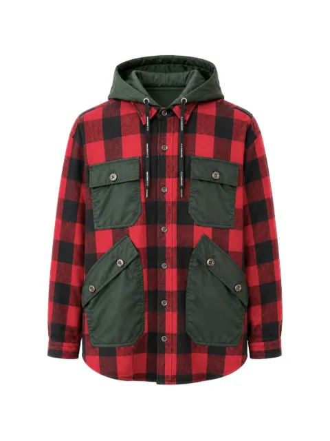 À La Garçonne Camisa xadrez com capuz