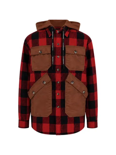 À La Garçonne Camisa xadrez com capuz