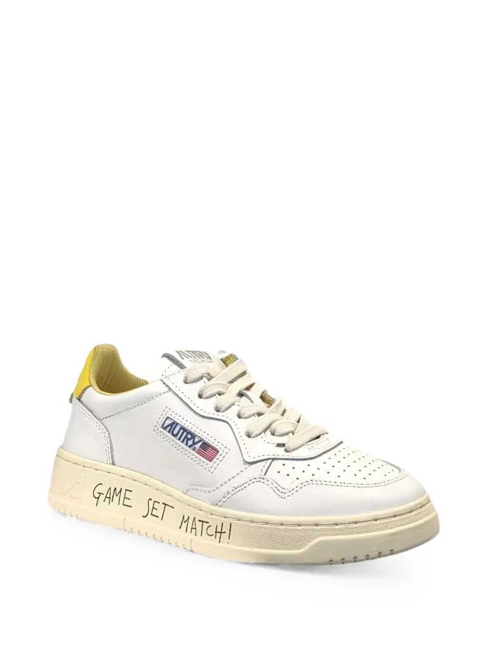 Autry Medalist perforated leather sneakers Wit