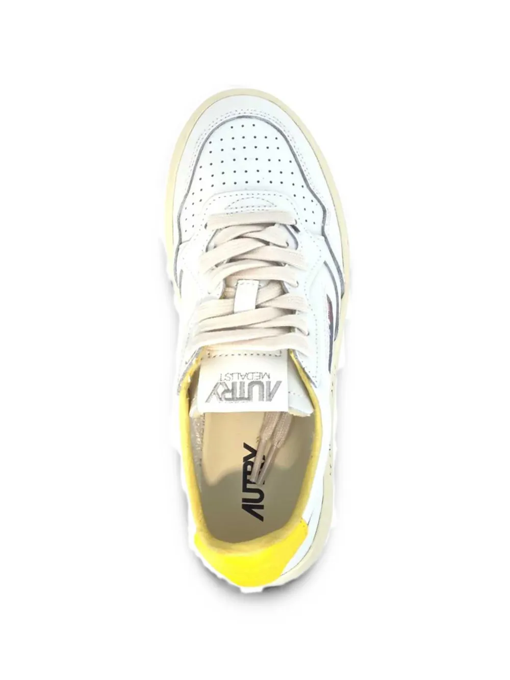 Autry Medalist perforated leather sneakers Wit