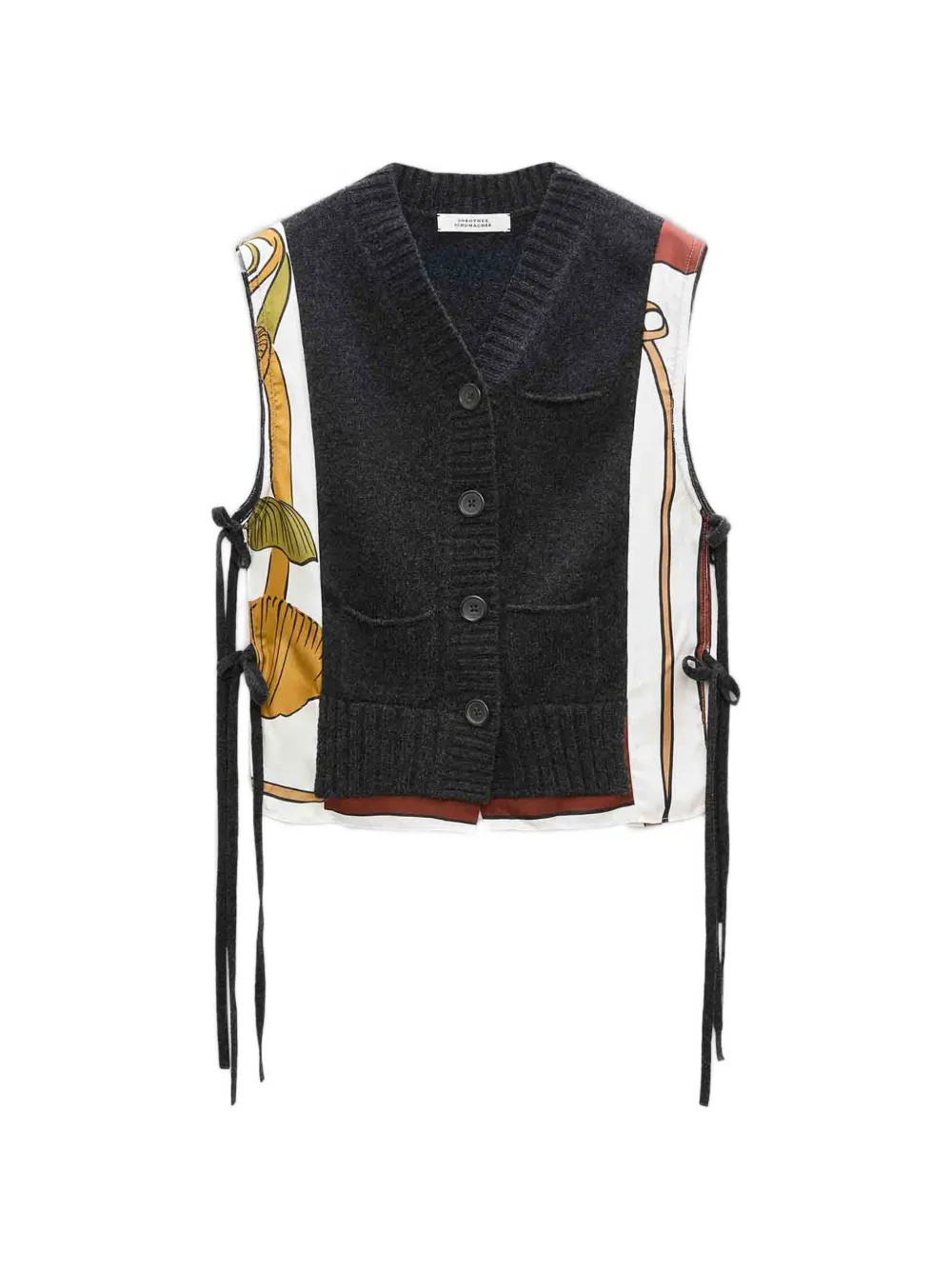 Dorothee Schumacher printed side-tie vest - Grigio