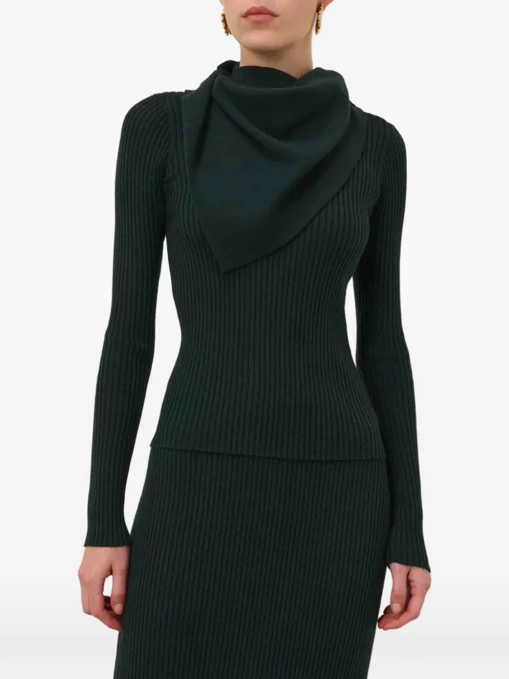 ZIMMERMANN Valiant ribgebreide trui Groen