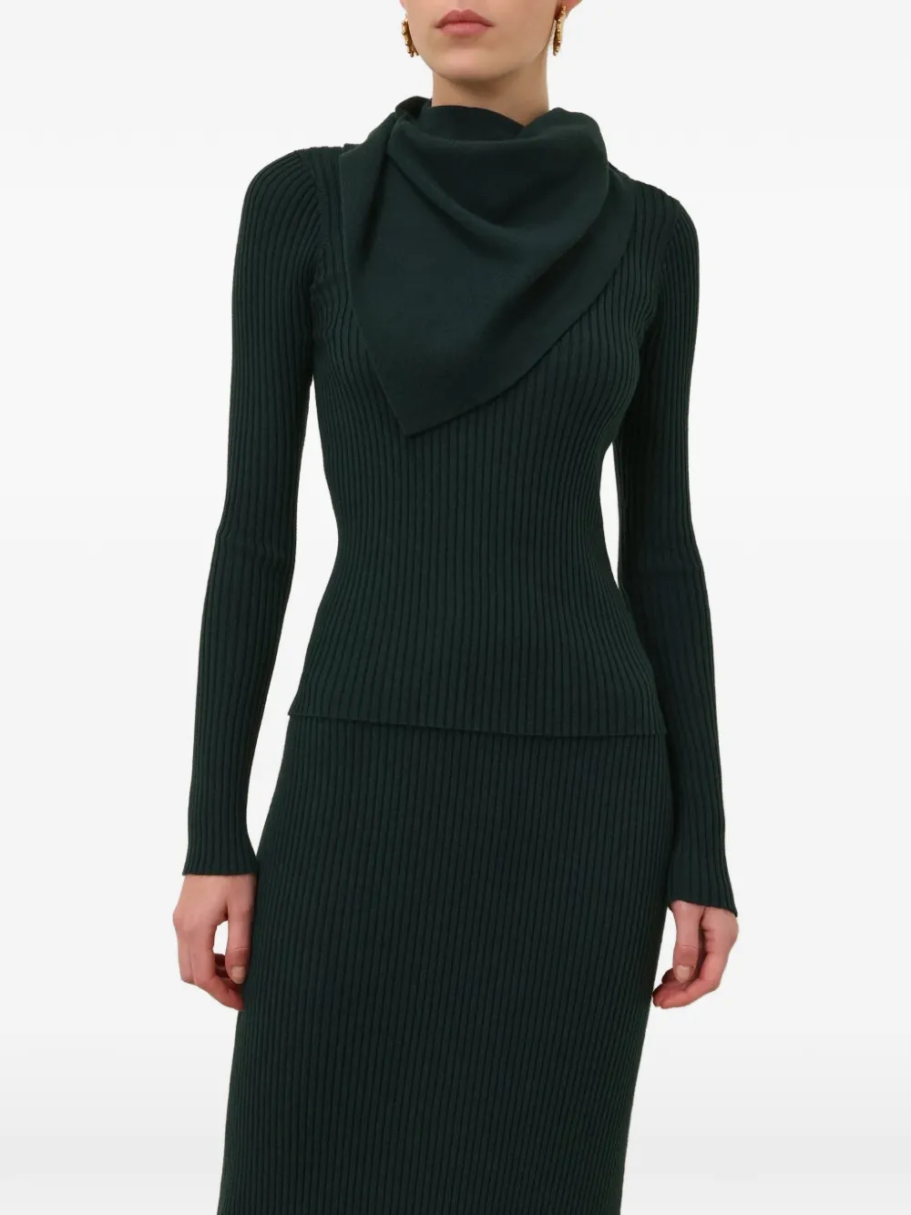 ZIMMERMANN Valiant ribgebreide trui Groen