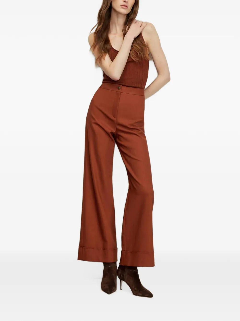 Veronica Beard High waist broek Bruin