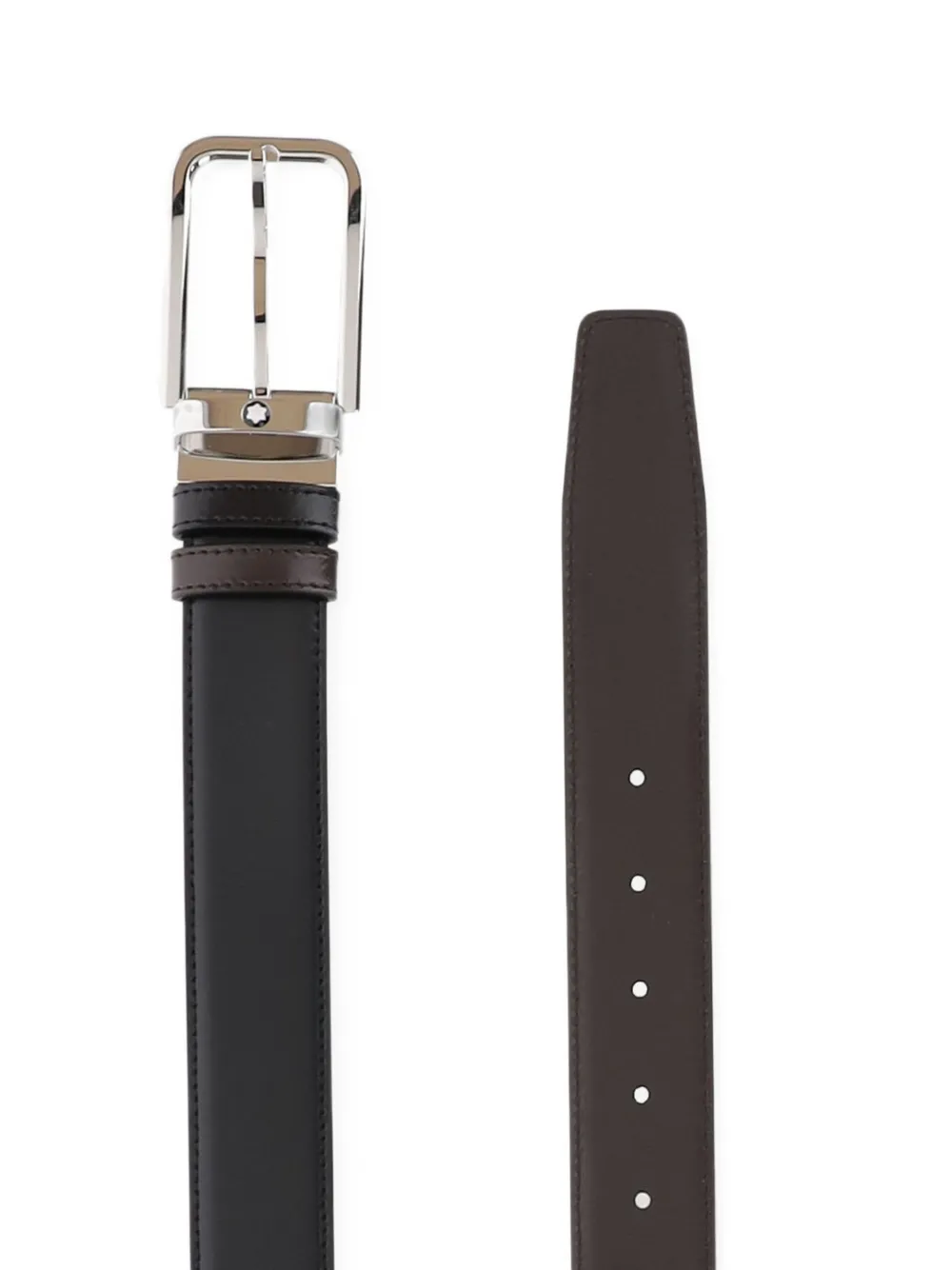 Montblanc Omkeerbare kalfsleren riem Zwart