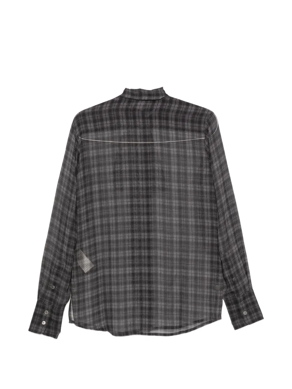 7 For All Mankind Geruite blouse met strik Grijs