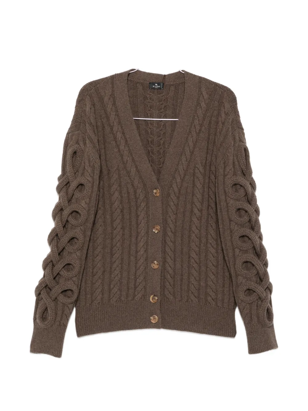 ETRO cable-knit cardigan - Braun