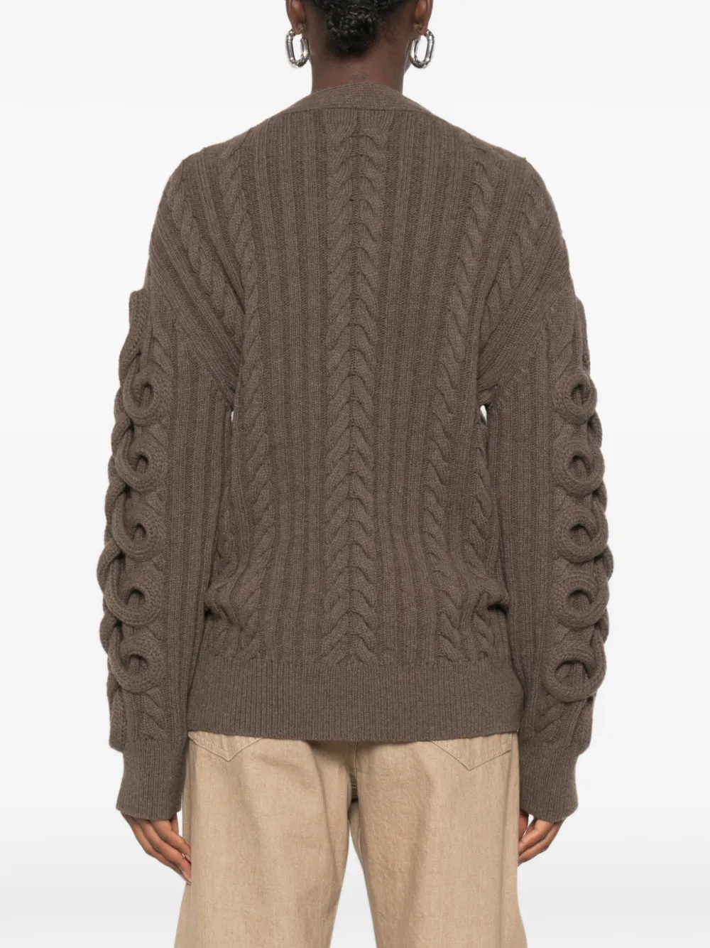 ETRO Kabelgebreid vest Bruin
