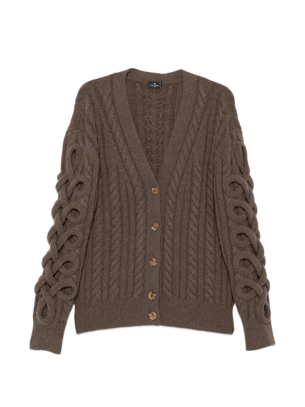 ETRO cable-knit cardigan - Marrone