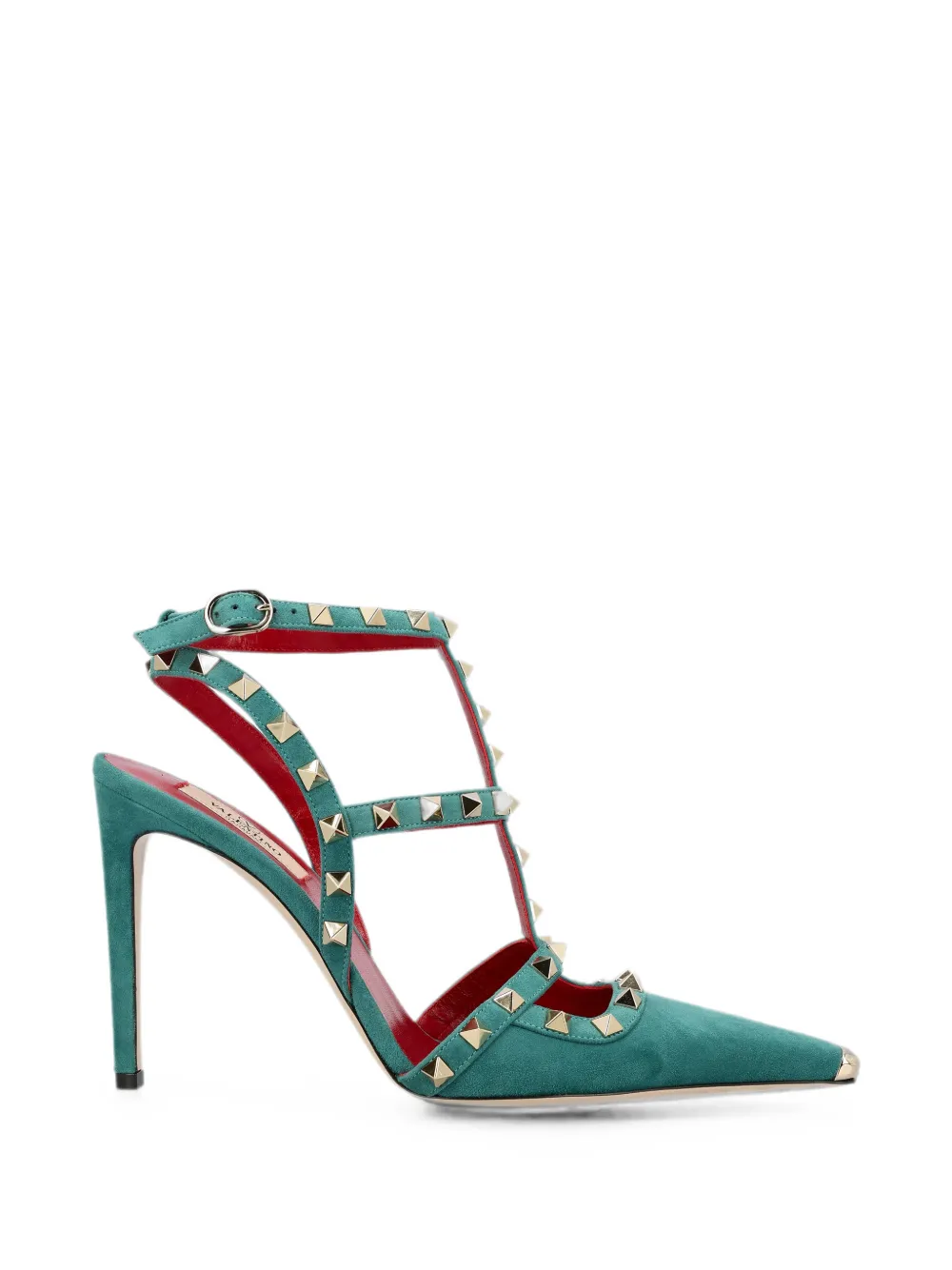 Valentino Garavani Rockstud suede pumps 100mm - Verde