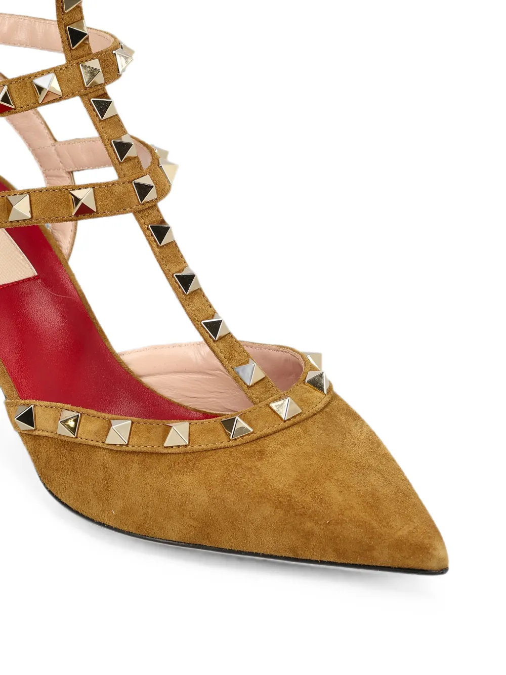 Valentino Garavani Rockstud suede pumps Beige