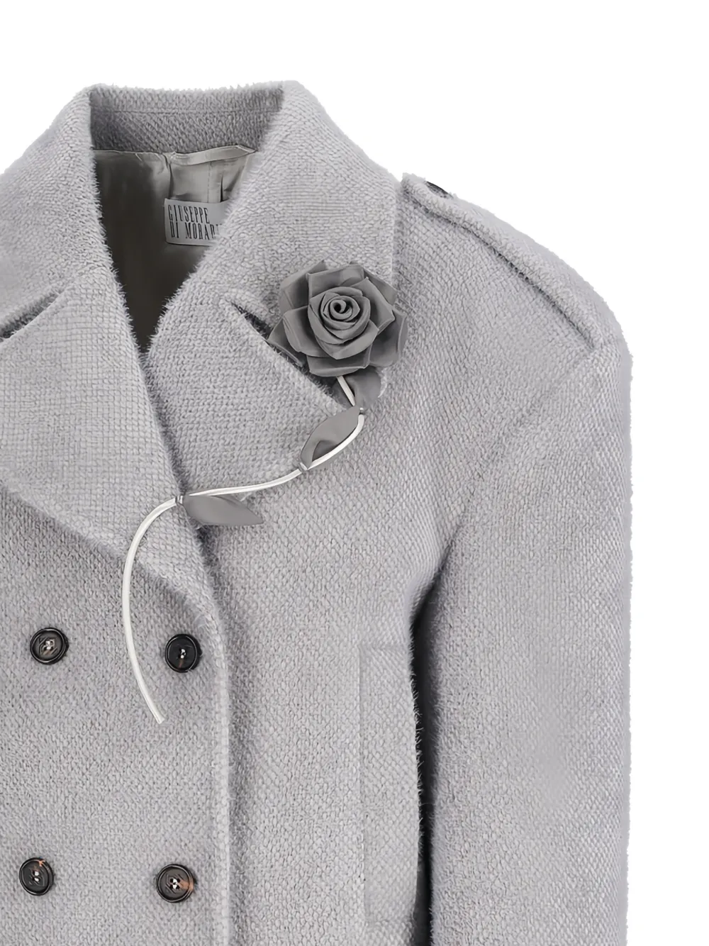 Giuseppe Di Morabito Jack met dubbele rij knopen en bloemendetail Grijs