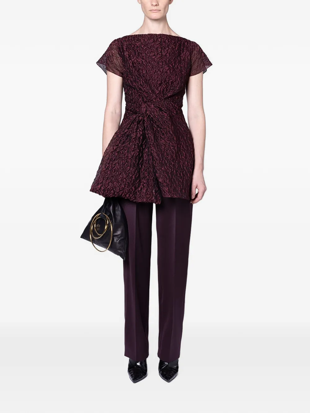 Roksanda Cirel Knot-detail Top in Red, view 2