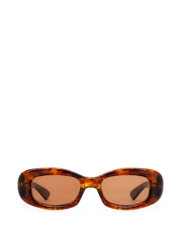 Jacques Marie Mage Ann Rectangle-frame Sunglasses in Brown