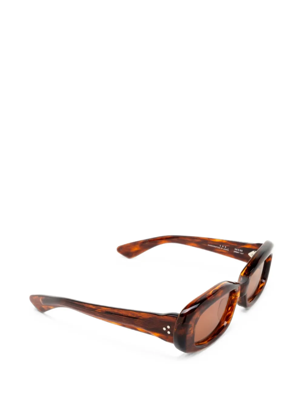 Jacques Marie Mage Ann Rectangle-frame Sunglasses in Brown, view 2