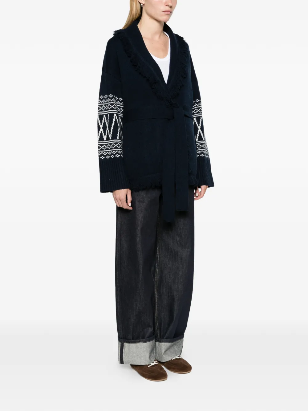 We Norwegians Setesdal cardigan Blauw