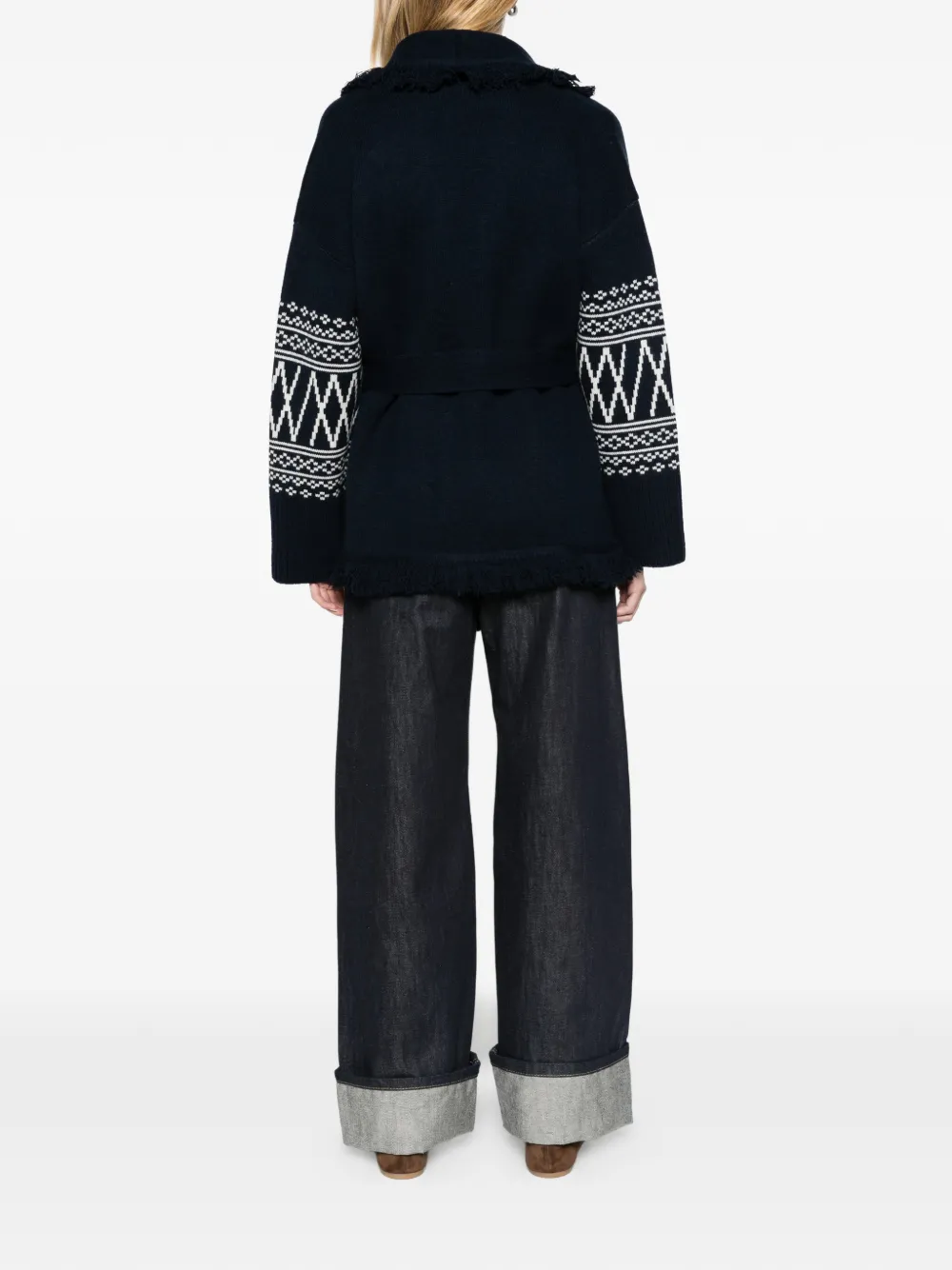 We Norwegians Setesdal cardigan Blauw