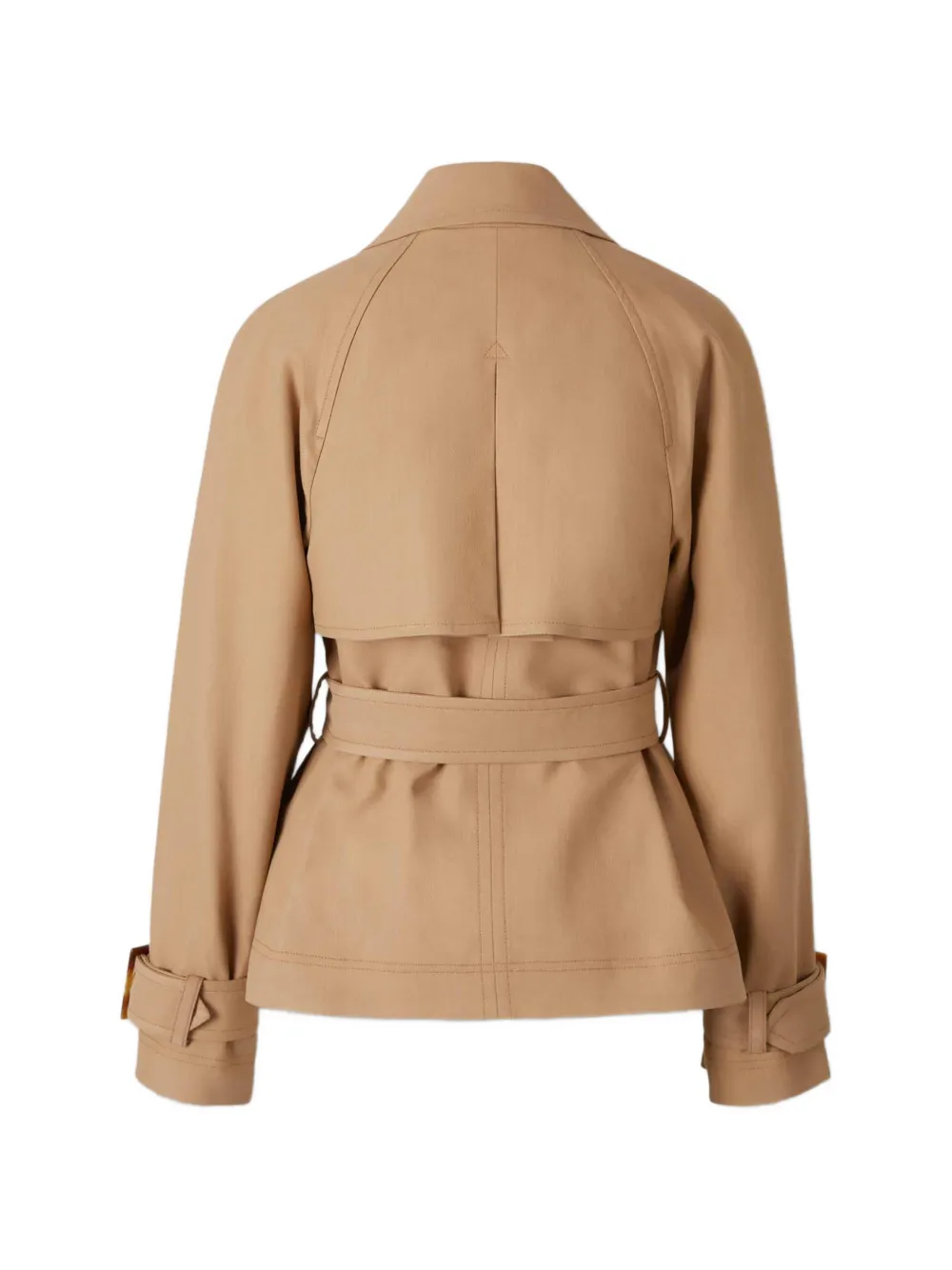 Veronica Beard Lazaro jack met dubbele rij knopen en ceintuur Beige