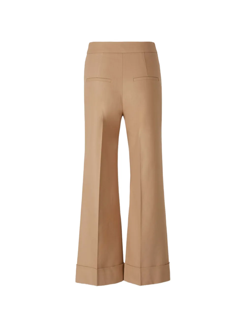 Veronica Beard Darrell omgeslagen broek met wijde pijpen Beige