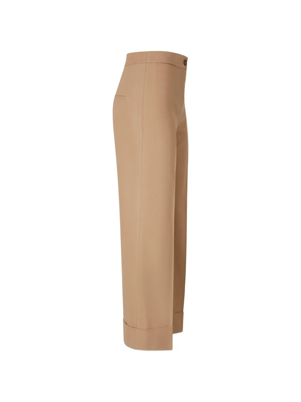 Veronica Beard Darrell omgeslagen broek met wijde pijpen Beige