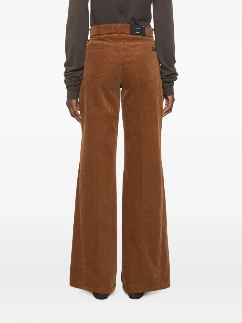 7 For All Mankind Lotta broek met ribfluwelen effect Bruin