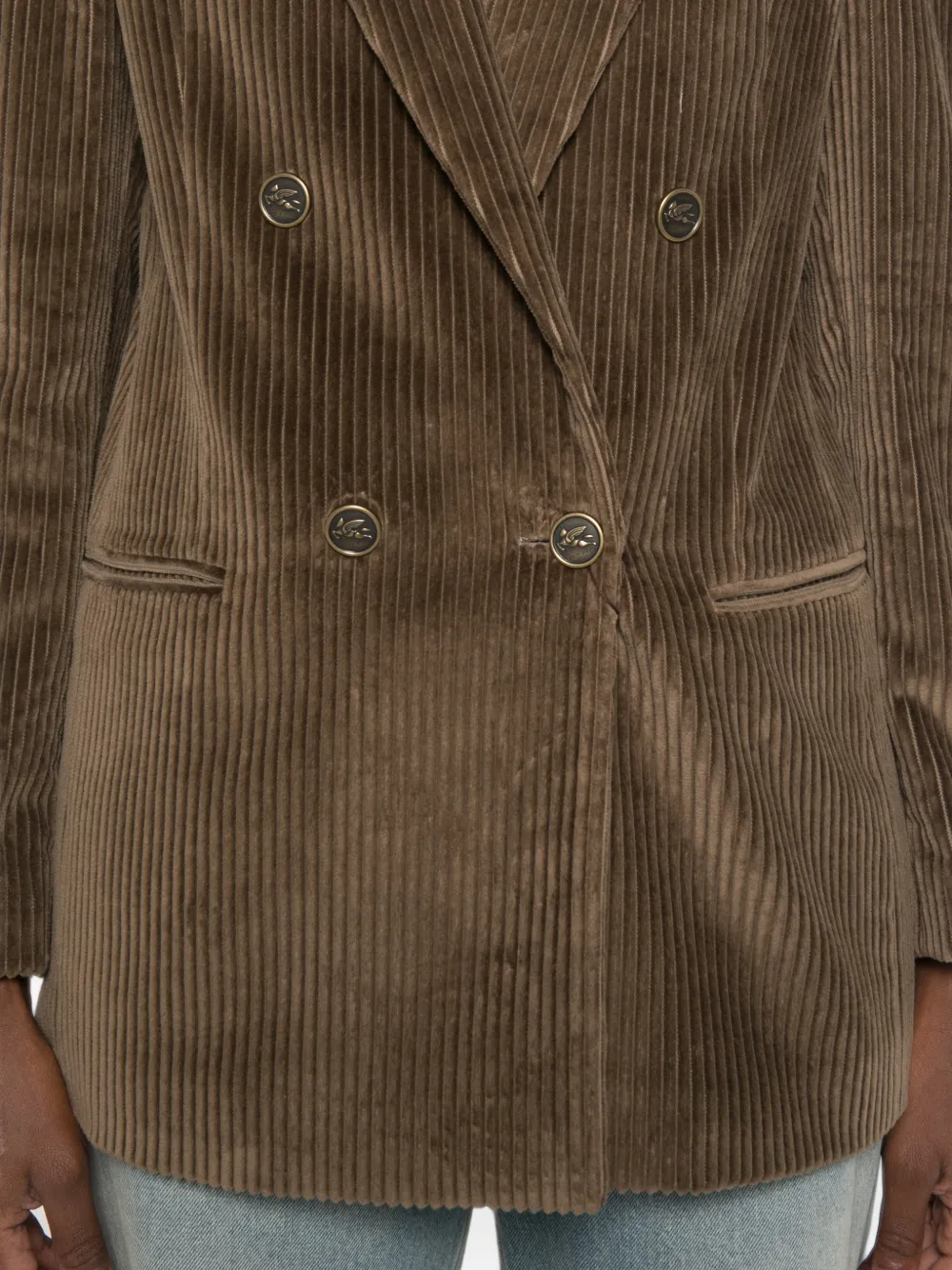 ETRO Ribfluwelen blazer Groen