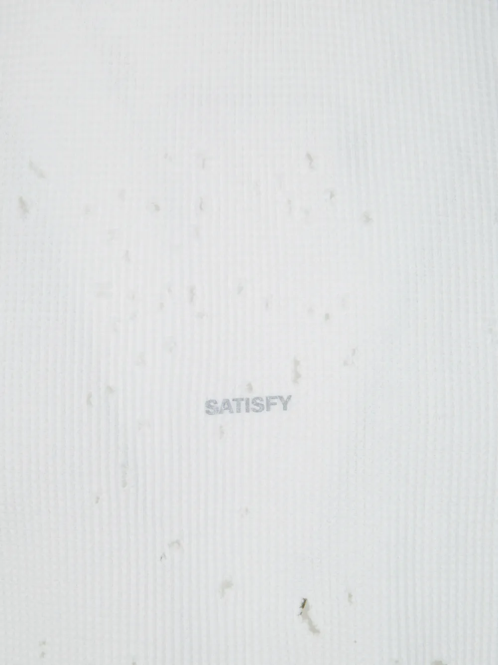 Satisfy MothTech T-shirt met wafel-patroon Wit