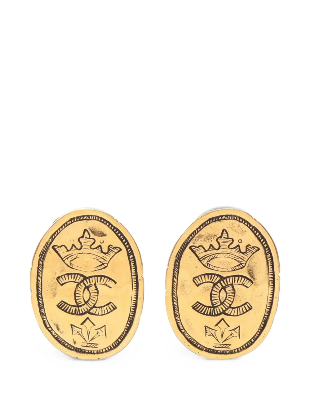CHANEL Pre-Owned 1980-1990 vergoldete Ohrclips mit Knoten