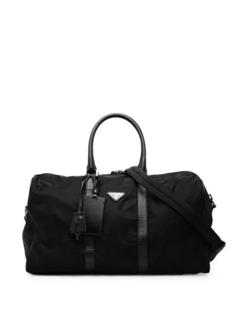 Prada Pre-Owned 2000-2013 Saffiano Trimmed Tessuto travel bag