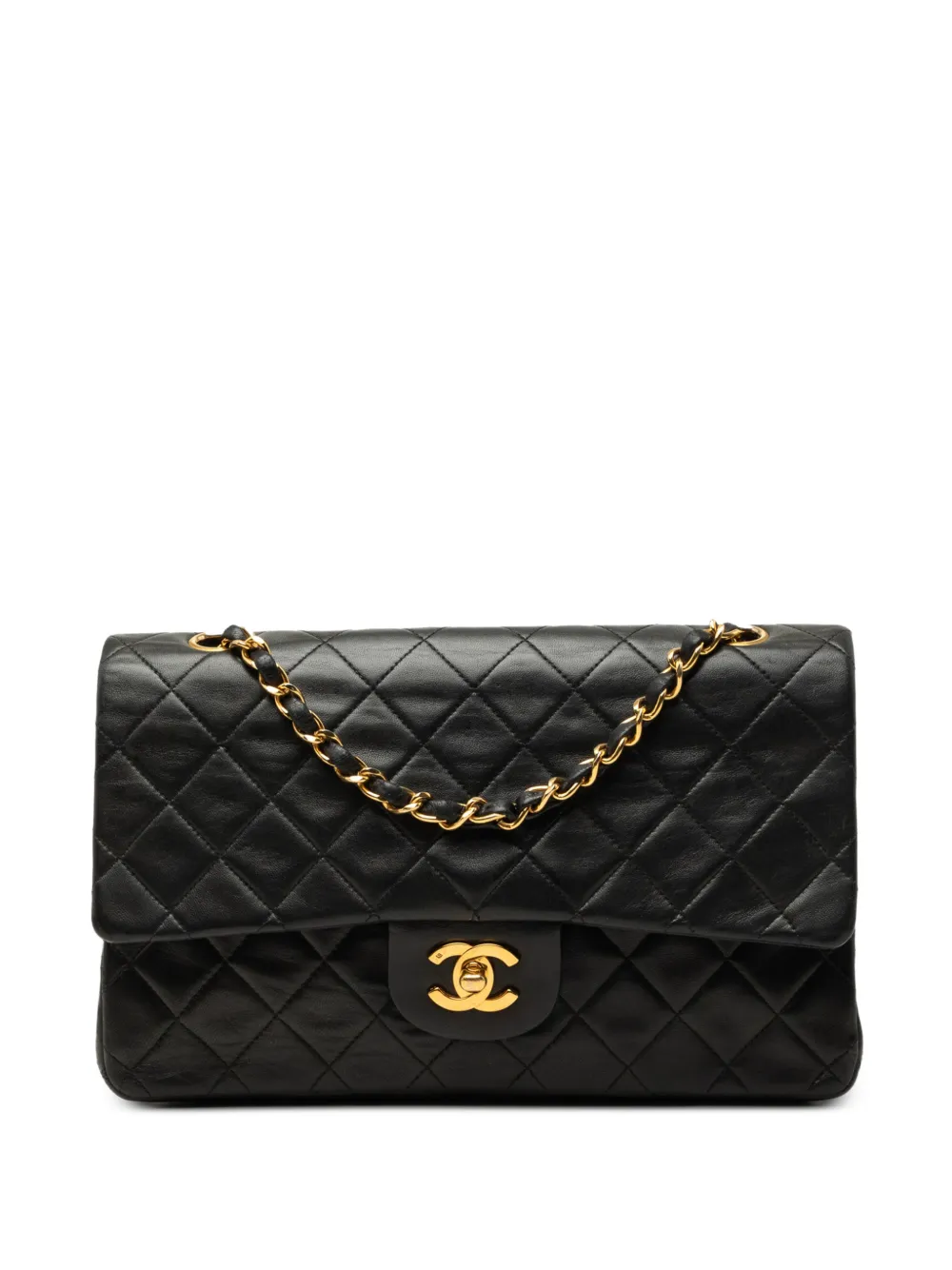 CHANEL Pre-Owned 1994-1996 Medium Classic Lambskin Double Flap shoulder bag - Nero