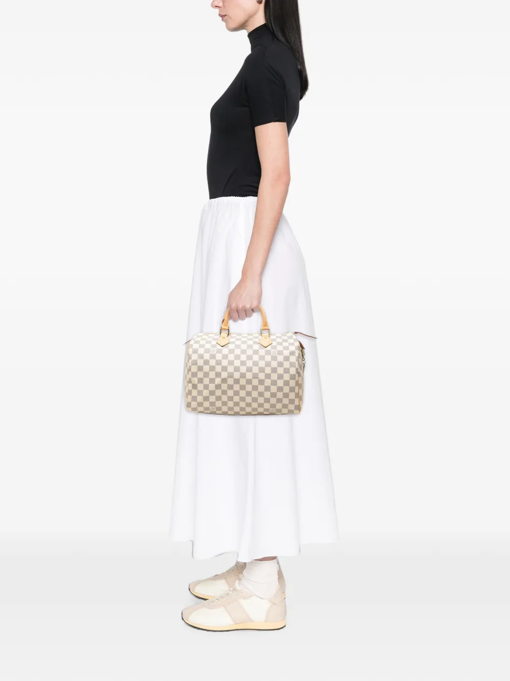 Louis Vuitton Pre-Owned 2019 Damier Azur Speedy 30 boston bag - White