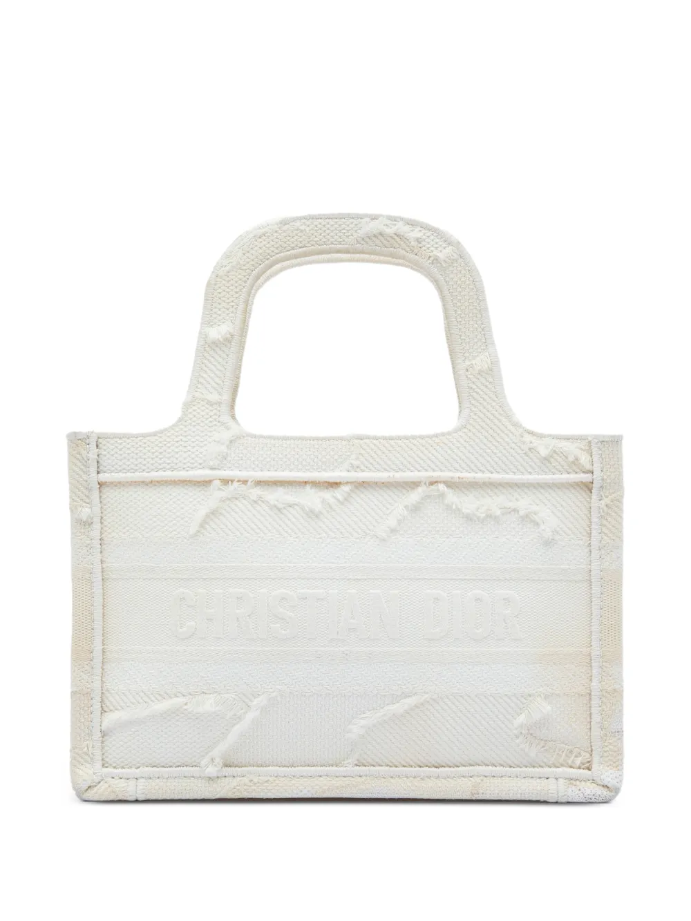 Christian Dior Pre-Owned 2020 Mini Embroidered Canvas Camouflage Book tote bag - Weiß