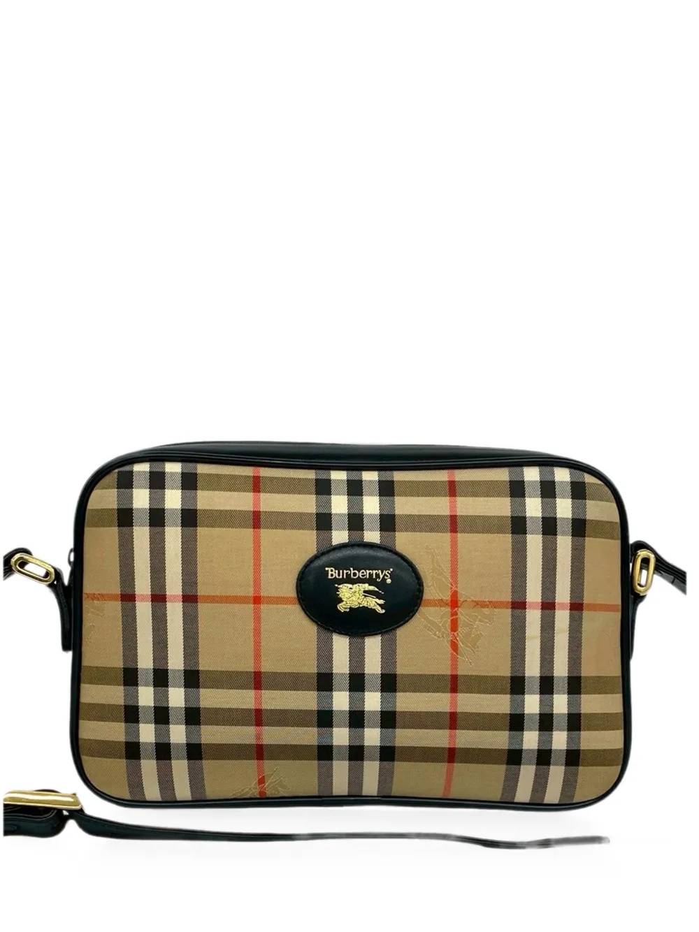 Burberry Pre-Owned 1980-1990 Haymarket Check crossbody bag - Nude