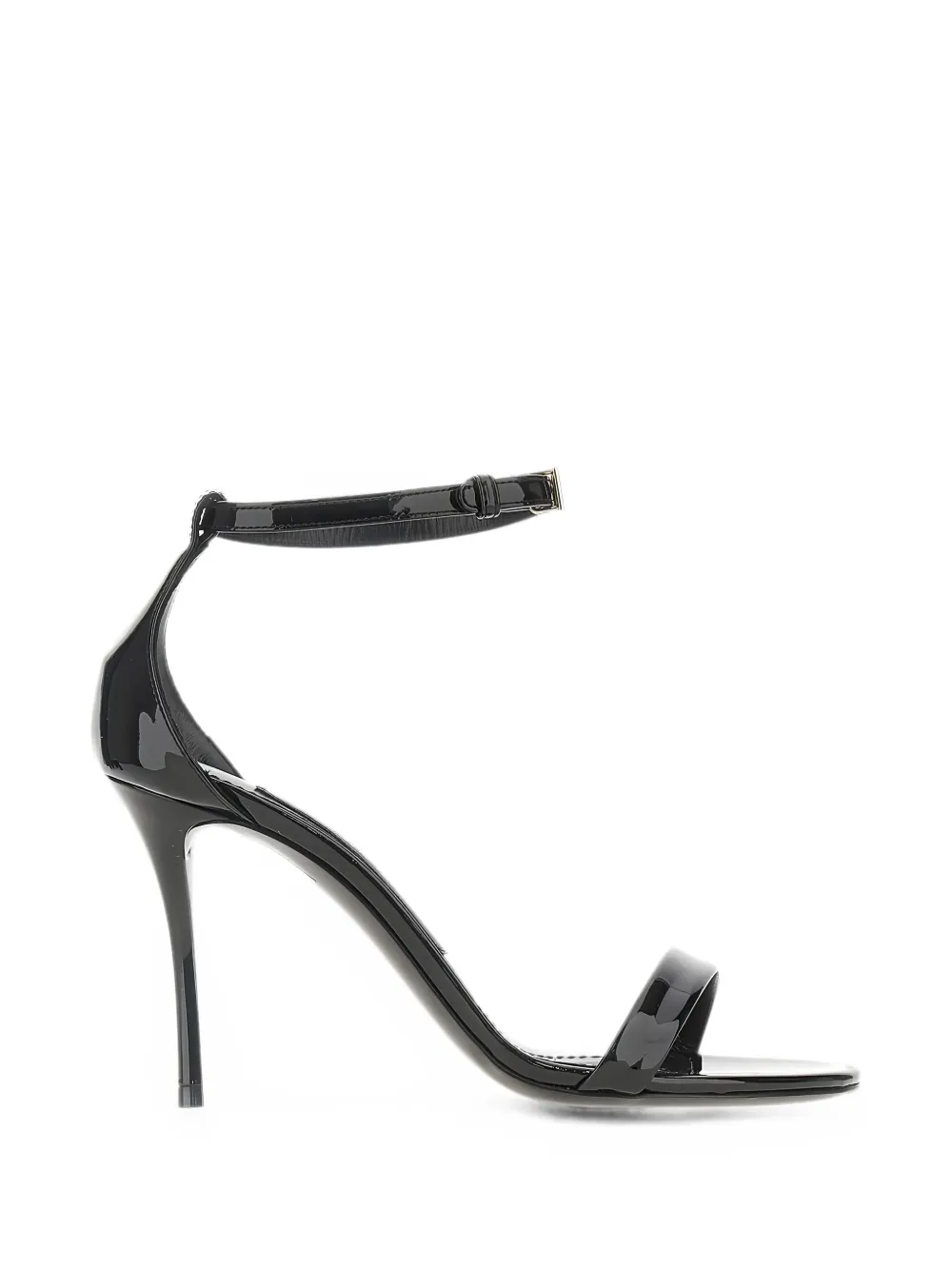 Dolce & Gabbana DG logo patent-leather sandals Zwart