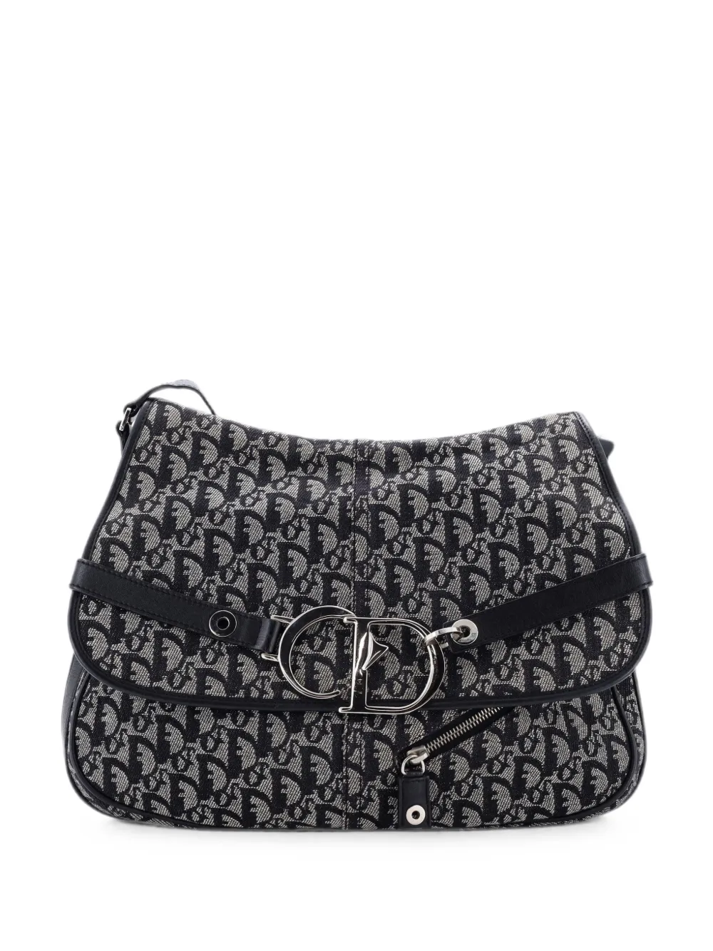 Christian Dior Pre-Owned Vintage CD Flap Messenger Bag Diorissimo Canvas Large crossbody bag - Blu