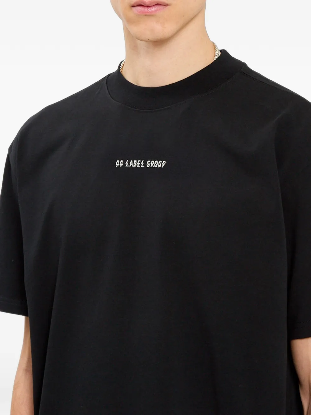 44 LABEL GROUP T-shirt met graffiti-print Zwart