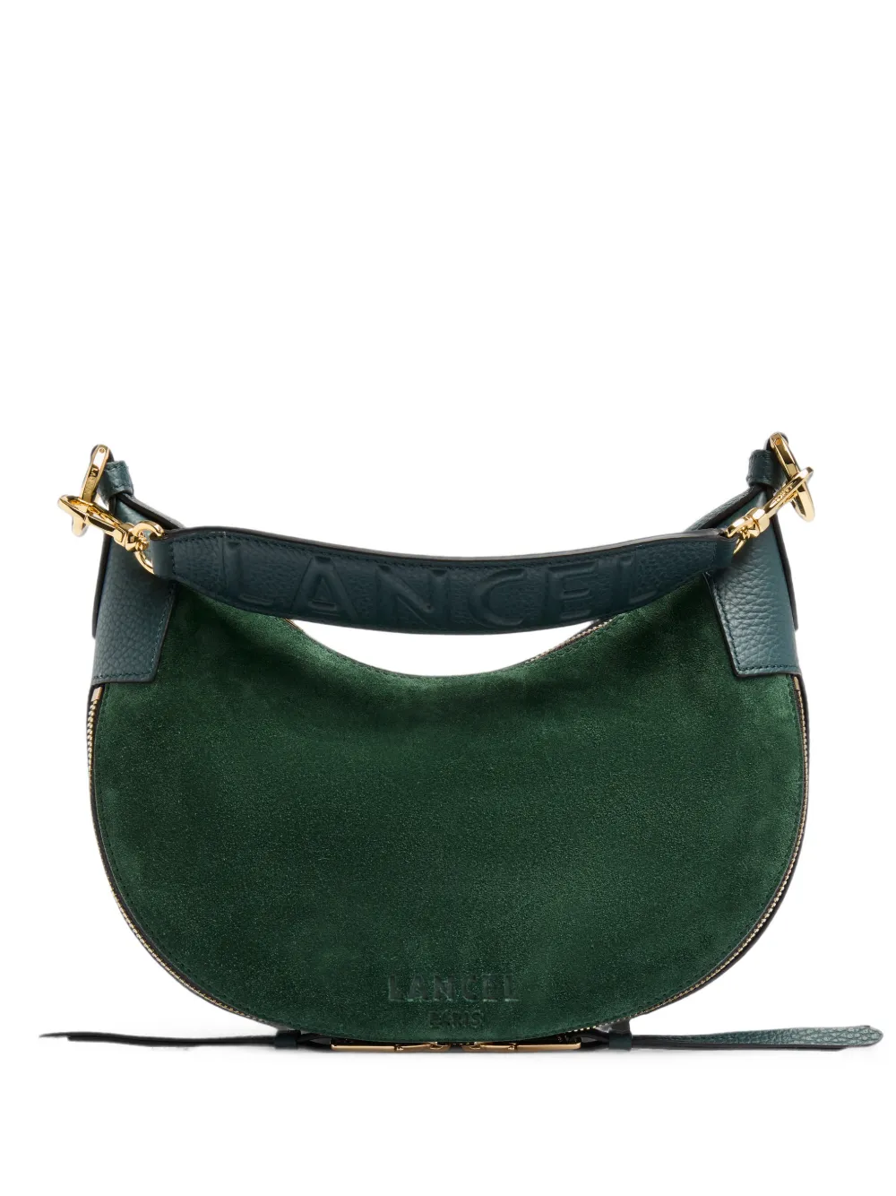 Lancel small Origami suede shoulder bag - Verde