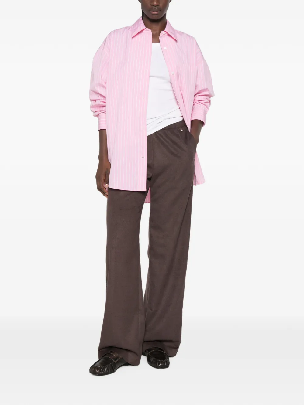 Herno Broek met elastische tailleband Bruin