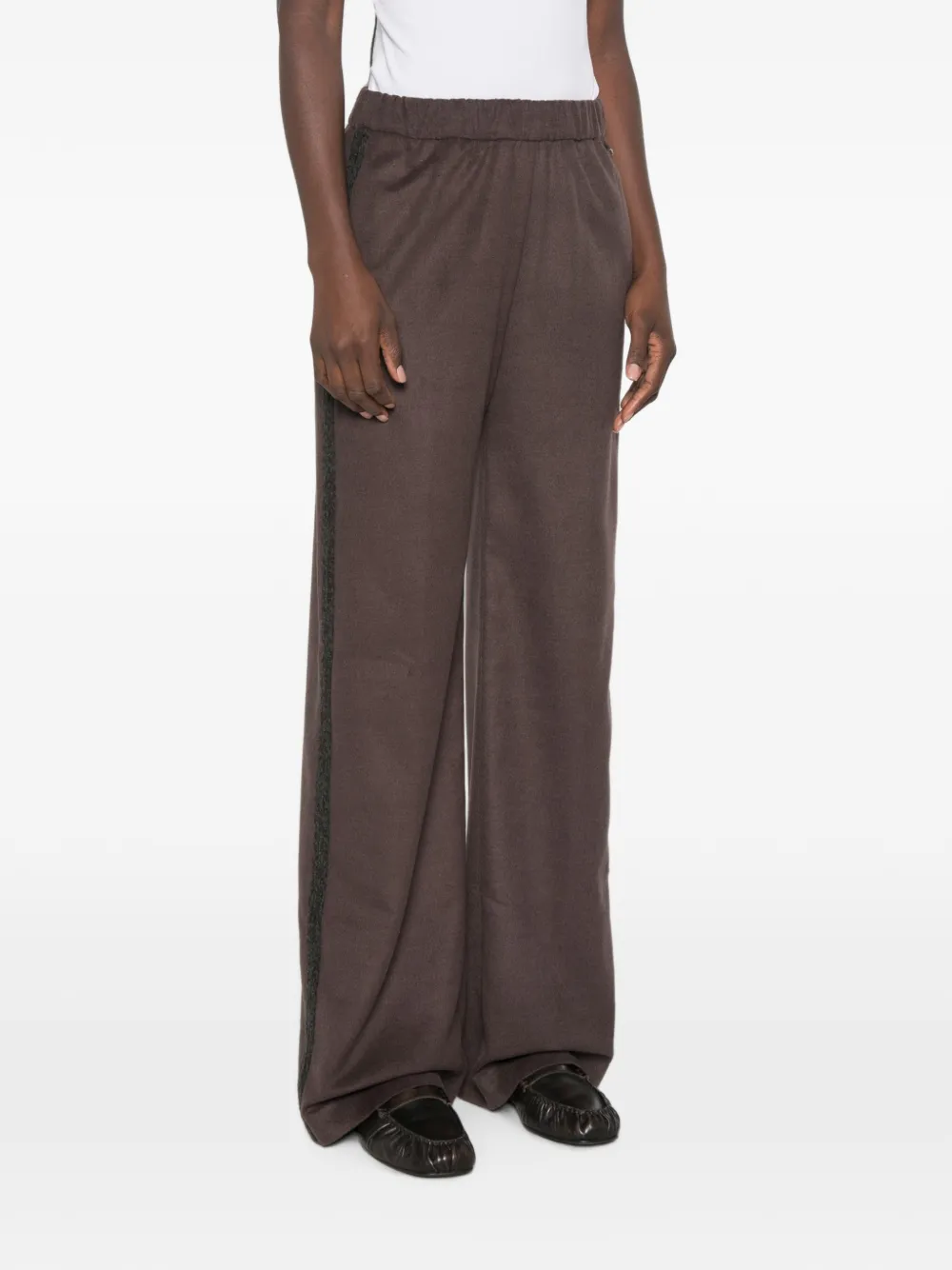 Herno Broek met elastische tailleband Bruin