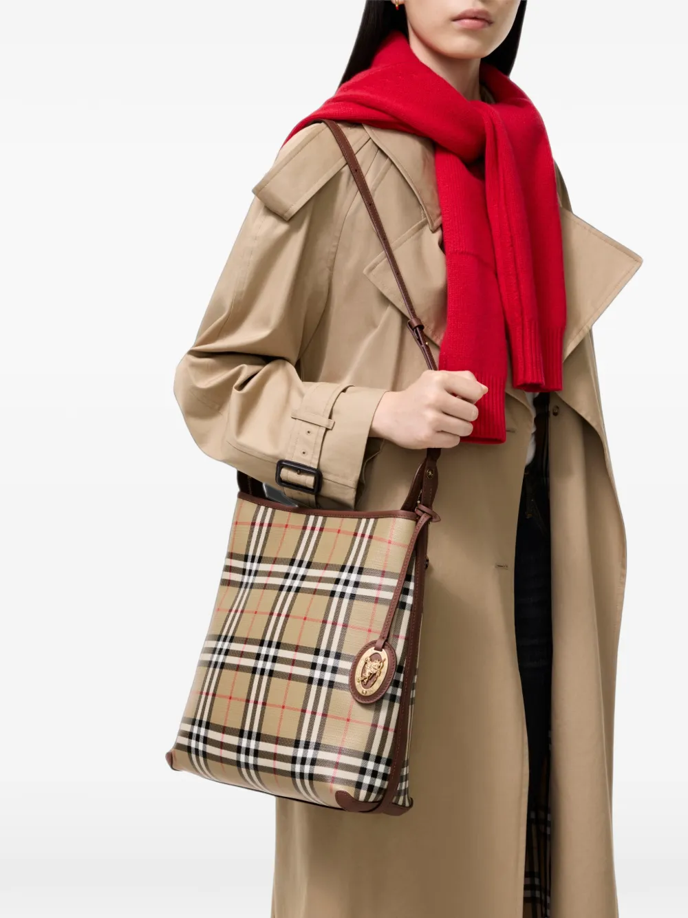 Burberry small Check shoulder bag - Toni neutri