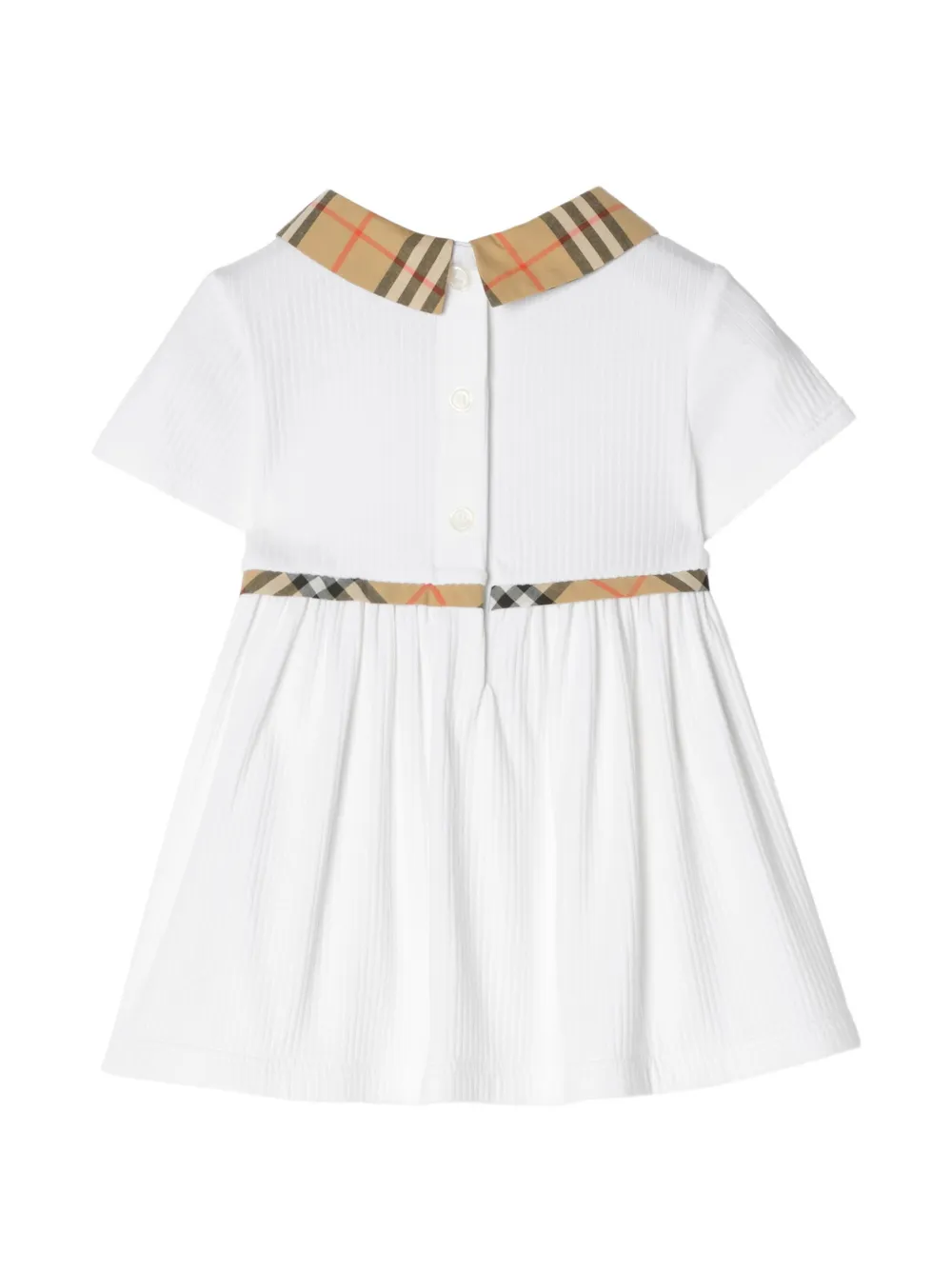 Burberry Kids House Check bijpassende broekset met strikdetail Wit