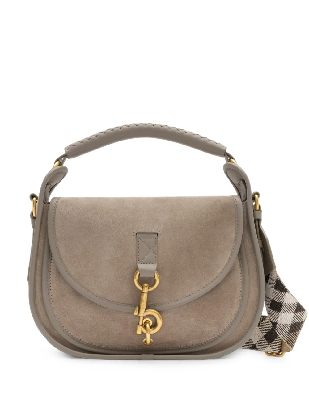 Burberry Borsa messenger B-Clip piccola - Grigio