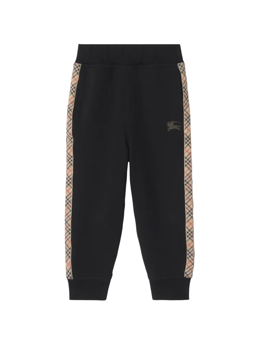 Burberry Kids check-trim track pants - Nero