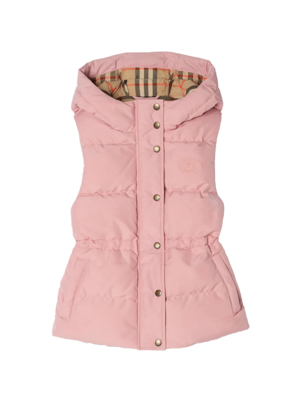 Burberry Kids Donsjack met afneembare mouwen Roze