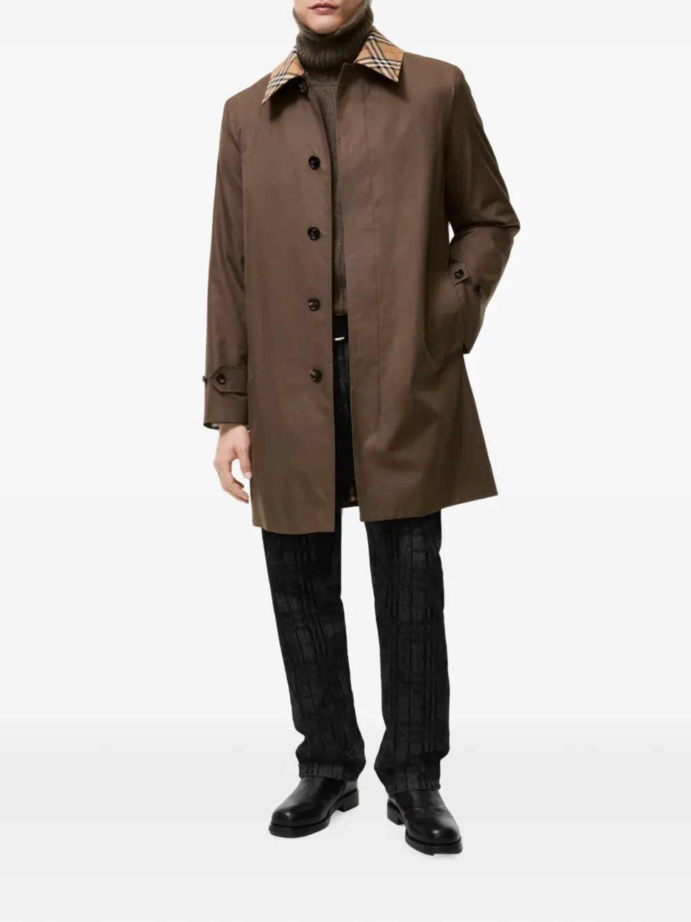 Burberry Gabardine jas Bruin