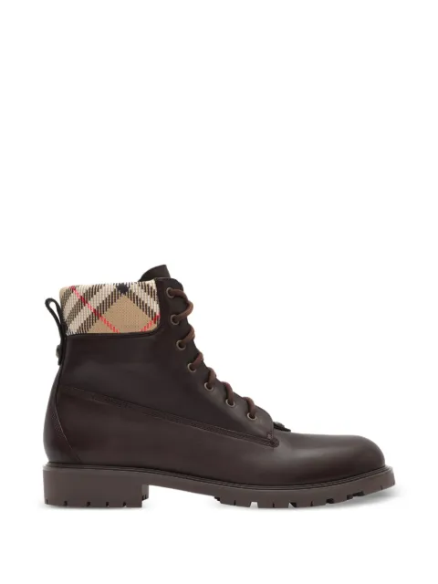Burberry leather Durham boots