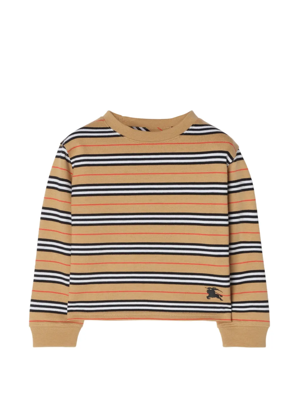 Burberry Kids T-shirt Icon a righe - Toni neutri